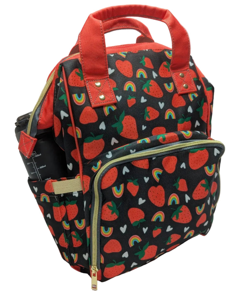 Black Baby Changing Backpack Bag - Rebel Berries