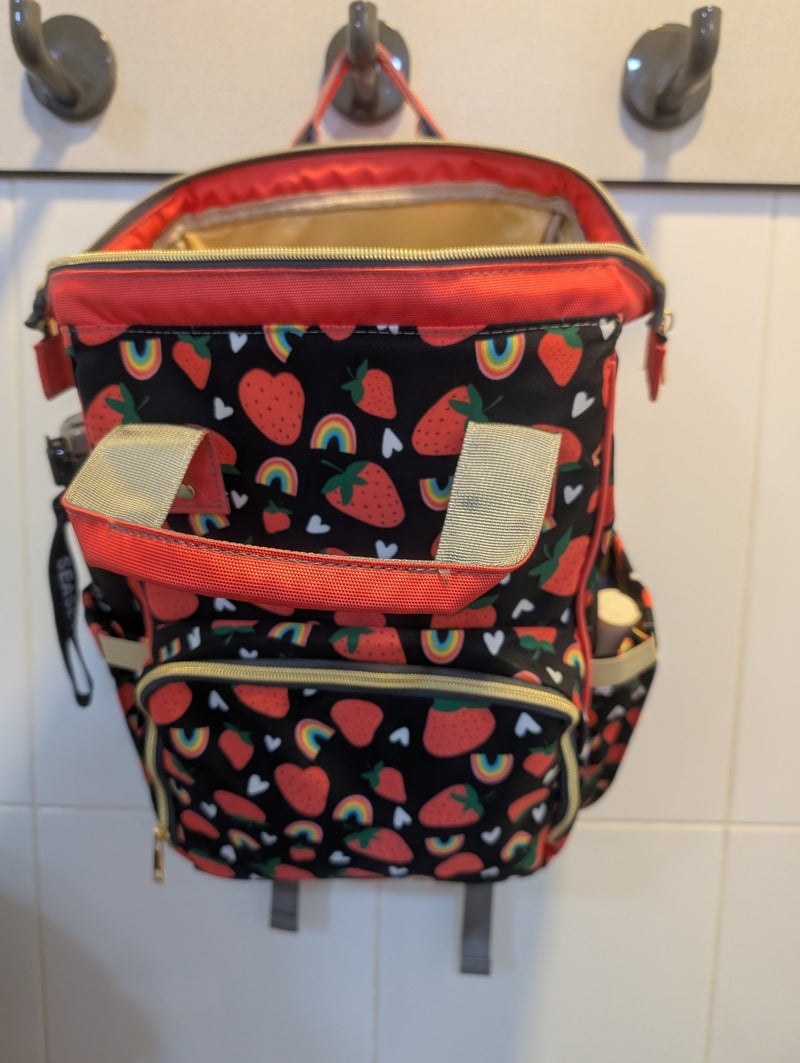 Black Baby Changing Backpack Bag - Rebel Berries