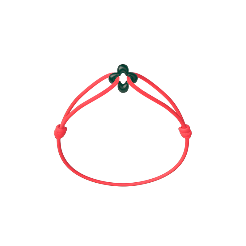 Mini Green Clover Cord Bracelet