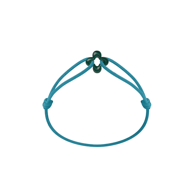 Mini Green Clover Cord Bracelet