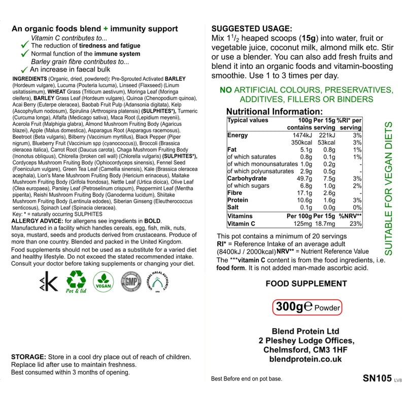 Natural Superfood Greens Blend