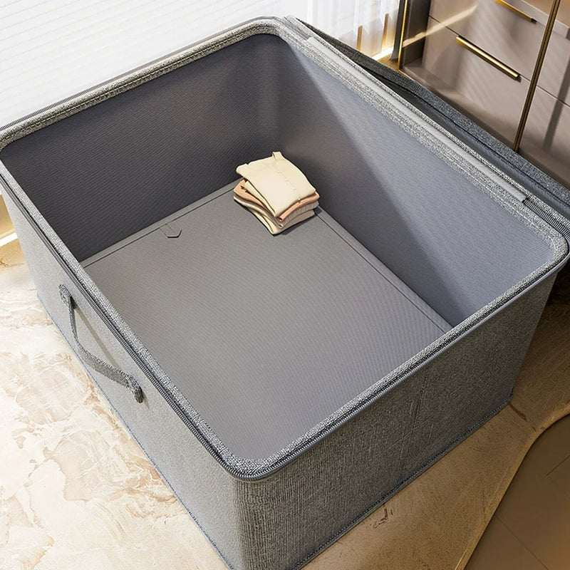 Foldable Storage Box with Zipper - Large Capacity Clothes Home Organiser Boxes