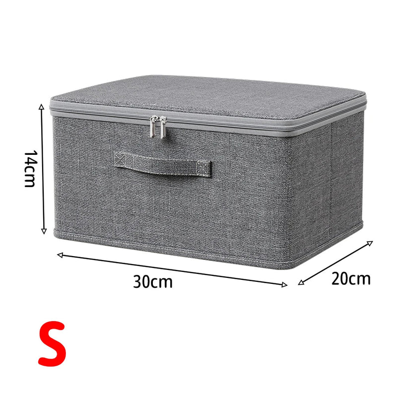 Foldable Storage Box with Zipper - Large Capacity Clothes Home Organiser Boxes