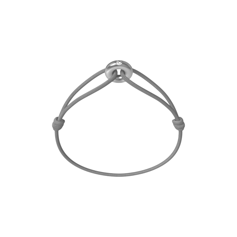 Mini Silver Soho Diamond Cord Bracelet