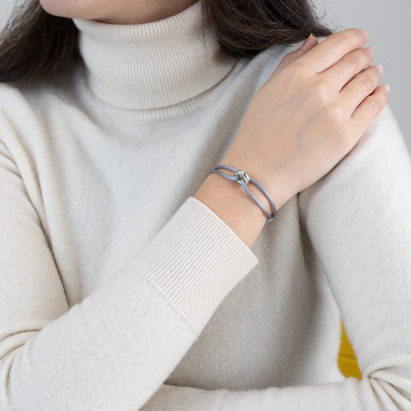 Silver Soho Diamond Cord Bracelet