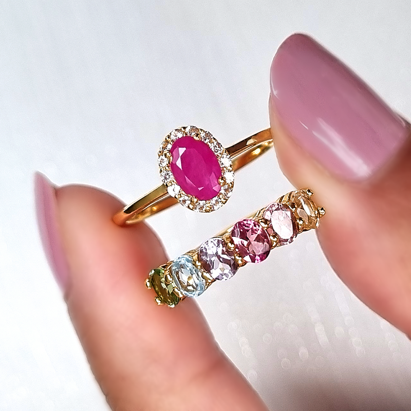 Ruby Ring in Sterling Silver