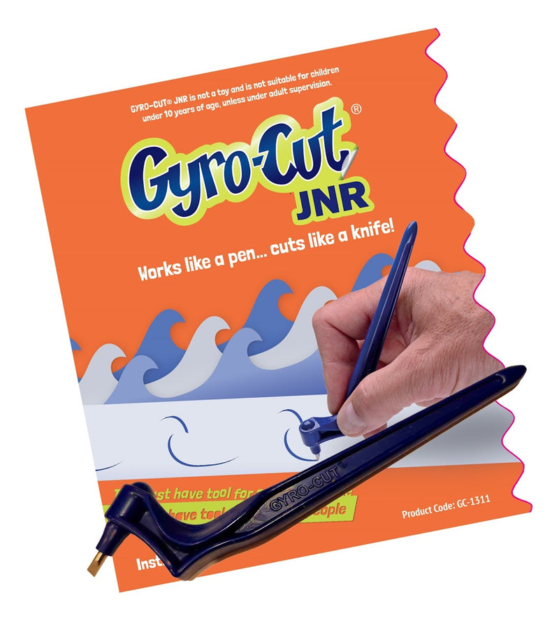 Gyro-Cut® JUNIOR Tool (fitted with skin-friendly blade), perfect for young craft & hobby enthusiasts