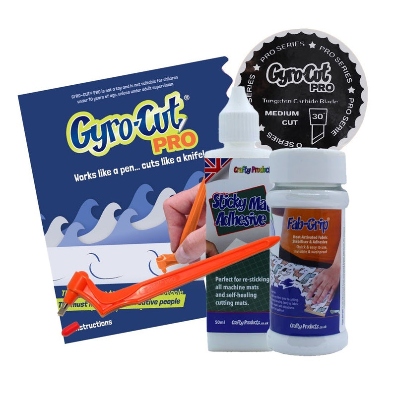 Gyro-Cut® PRO Starter Set For Fabric, perfect for quilting and patchwork