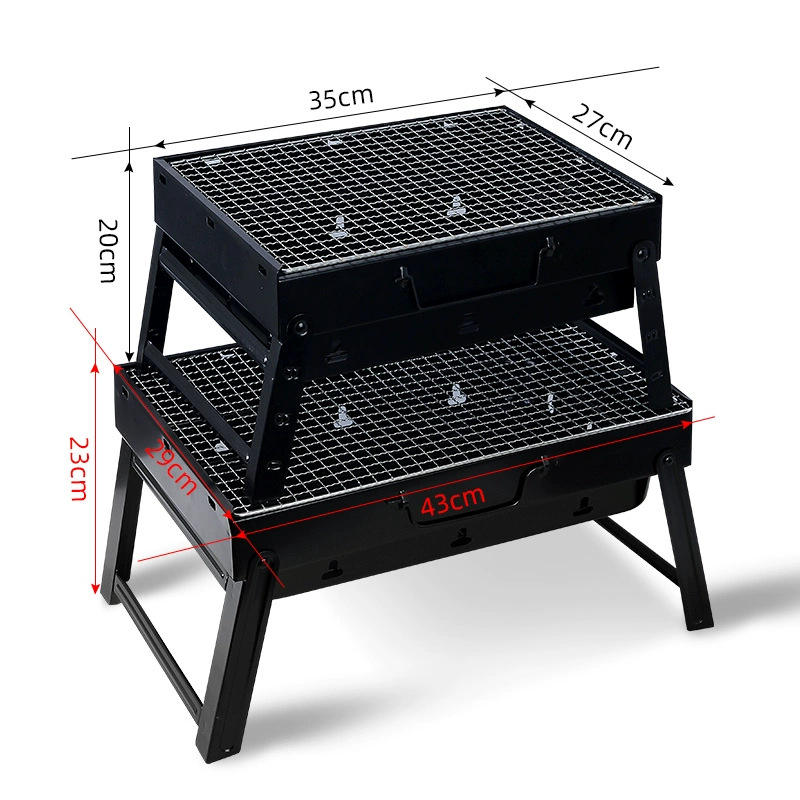 Portable Folding Charcoal Grill — Compact BBQ for Camping & Backyard