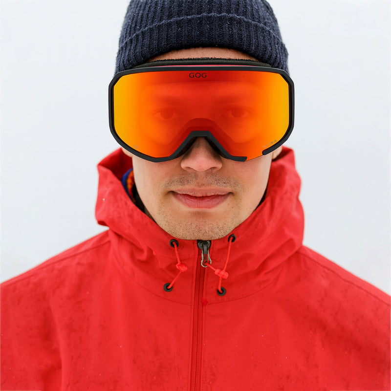 Zero UV400 Ski Snowboard Goggles with Anti-Fog Hydrophobic Mirror Double Lens