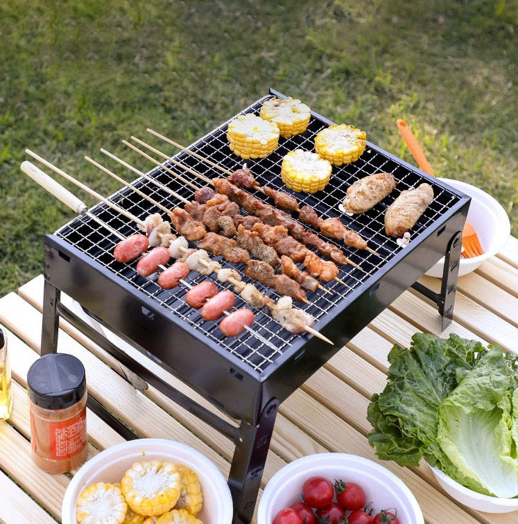 Portable Folding Charcoal Grill — Compact BBQ for Camping & Backyard