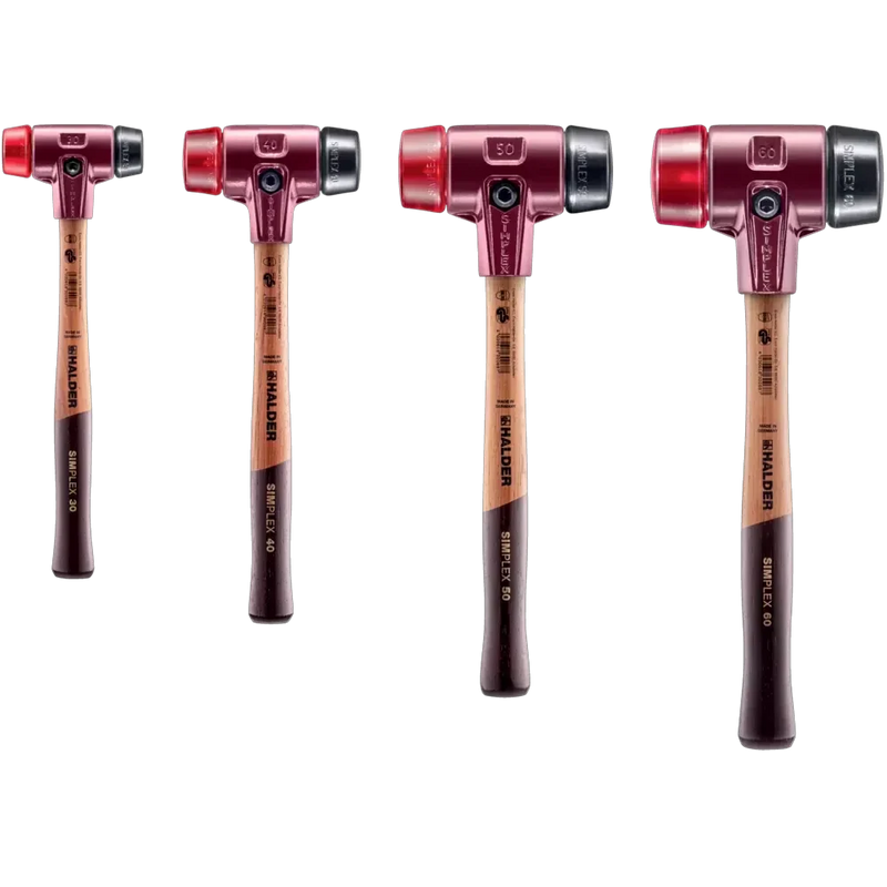 Halder Simplex soft-face mallet, cast iron housing - Rubber Composition / Plastic