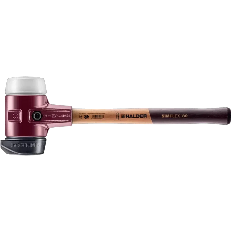 Halder Simplex soft-face mallet, cast iron housing - "Stand-Up" / Superplastic