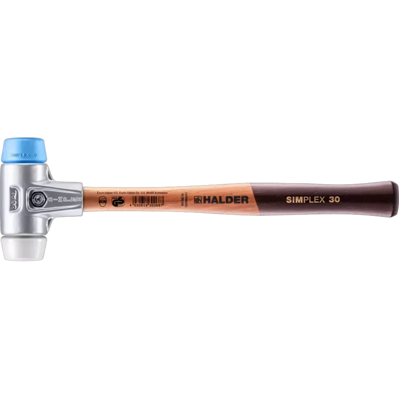 Halder Simplex soft-face mallet, aluminium housing - TPE-soft / Superplastic