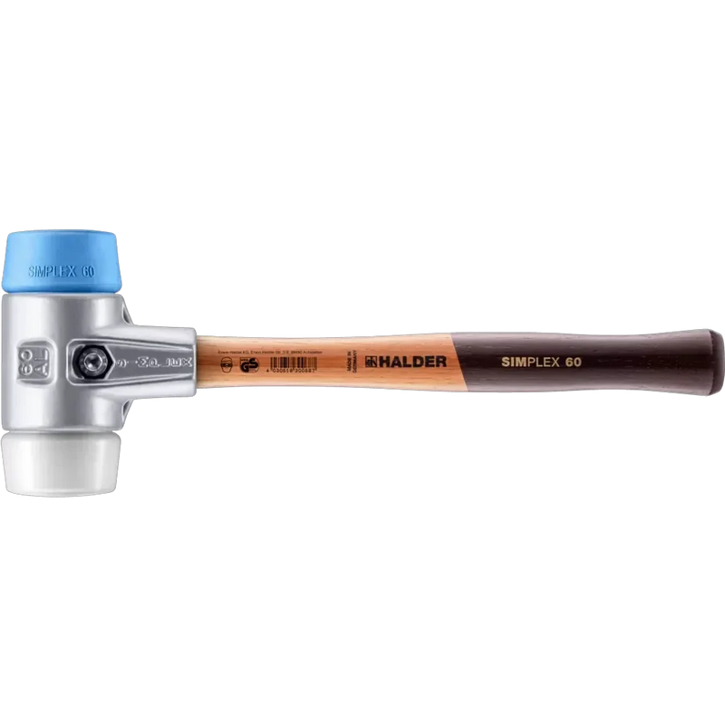 Halder Simplex soft-face mallet, aluminium housing - TPE-soft / Superplastic