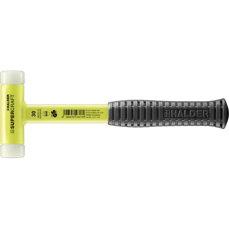 Halder Supercraft soft-face mallet, steel tube handle