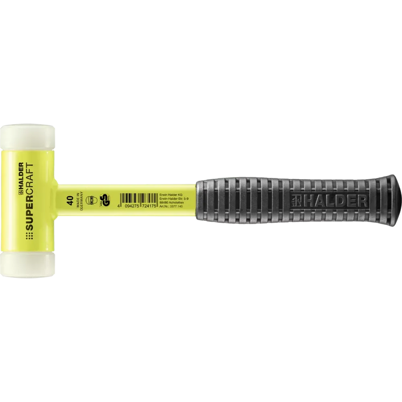 Halder Supercraft soft-face mallet, steel tube handle