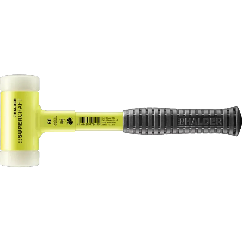 Halder Supercraft soft-face mallet, steel tube handle