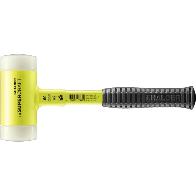 Halder Supercraft soft-face mallet, steel tube handle
