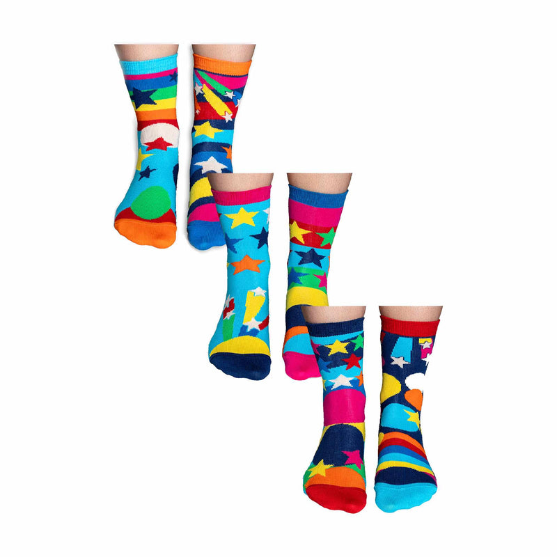 6 Pack Kids Happy Birthday Soft Novelty Odd Socks in Gift Box