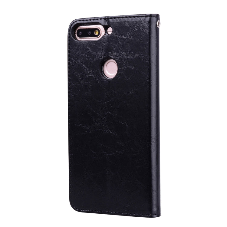 Business Style Oil Wax Texture Horizontal Flip Leather Case for Huawei Honor 7C / Enjoy 8 / Y7 (2018) / Y7 Prime (2018) / Nova 2 Lite, with Holder & Card Slots & Wallet, For Honor 7C / Y7 Prime (2018), For Huawei Honor 7C / Y7 Prime (2018)...