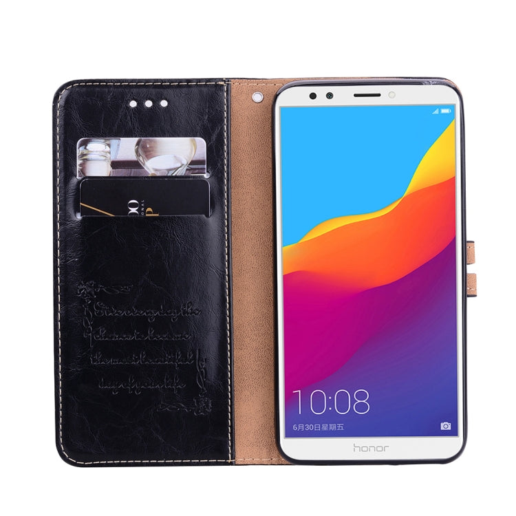 Business Style Oil Wax Texture Horizontal Flip Leather Case for Huawei Honor 7C / Enjoy 8 / Y7 (2018) / Y7 Prime (2018) / Nova 2 Lite, with Holder & Card Slots & Wallet, For Honor 7C / Y7 Prime (2018), For Huawei Honor 7C / Y7 Prime (2018)...
