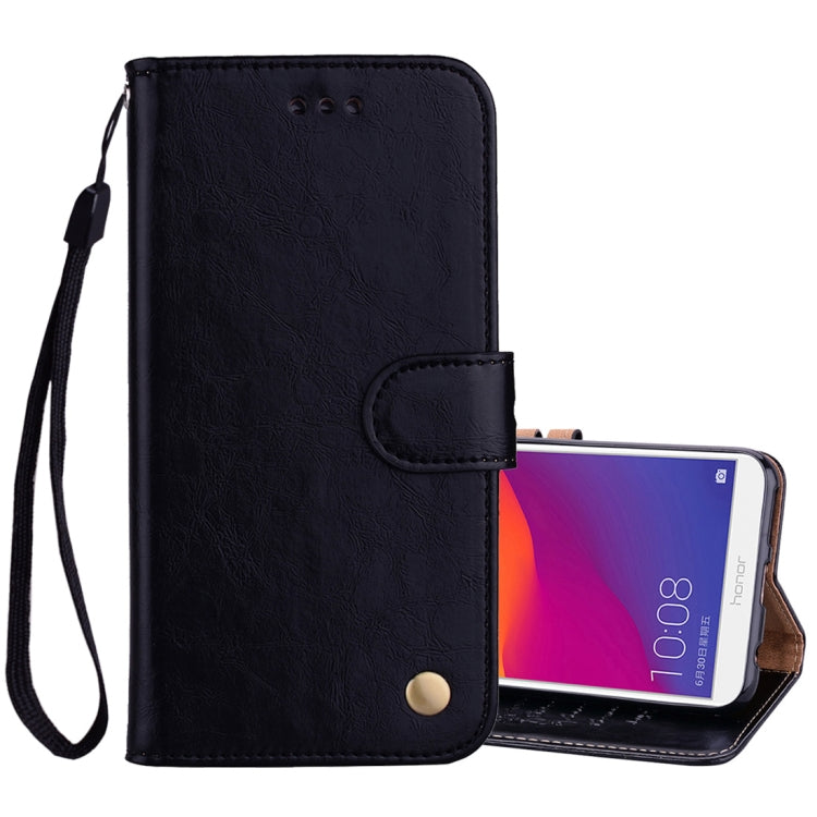 Business Style Oil Wax Texture Horizontal Flip Leather Case for Huawei Honor 7C / Enjoy 8 / Y7 (2018) / Y7 Prime (2018) / Nova 2 Lite, with Holder & Card Slots & Wallet, For Honor 7C / Y7 Prime (2018), For Huawei Honor 7C / Y7 Prime (2018)...