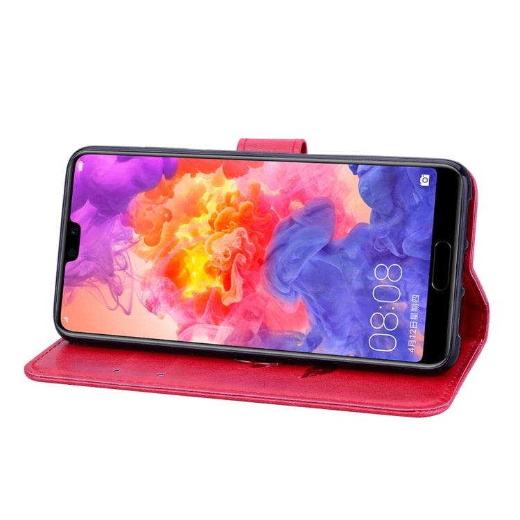 Rose Embossed Horizontal Flip PU Leather Case for Huawei P20, with Holder & Card Slots & Wallet, For Huawei P20, Huawei P20