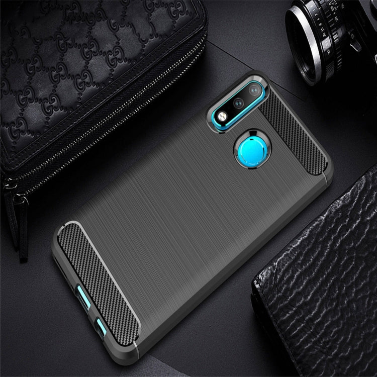 Brushed Texture Carbon Fiber TPU Case for Huawei P30 Lite, Huawei P30 Lite