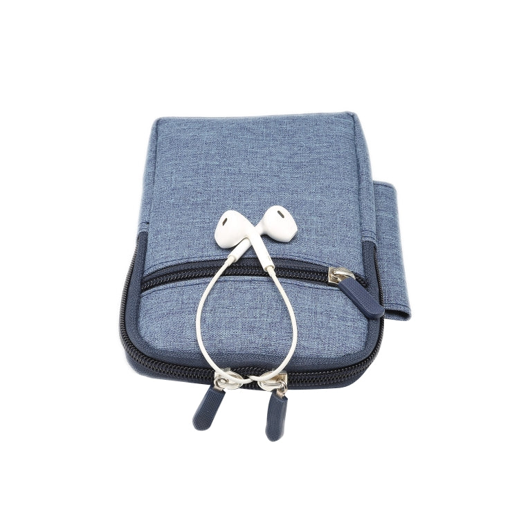 Single checked denim Multi-functional Universal Mobile Phone Waist Pack Case for 6.3 Inch or Below Smartphones