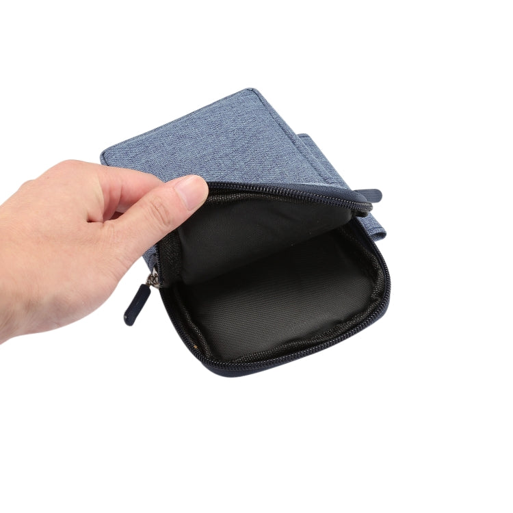 Single checked denim Multi-functional Universal Mobile Phone Waist Pack Case for 6.3 Inch or Below Smartphones