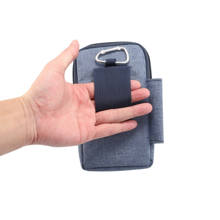 Single checked denim Multi-functional Universal Mobile Phone Waist Pack Case for 6.3 Inch or Below Smartphones