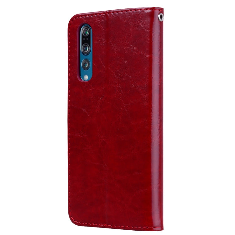 Business Style Oil Wax Texture Horizontal Flip Leather Case for Huawei P30, with Holder & Card Slots & Wallet, For Huawei P30
