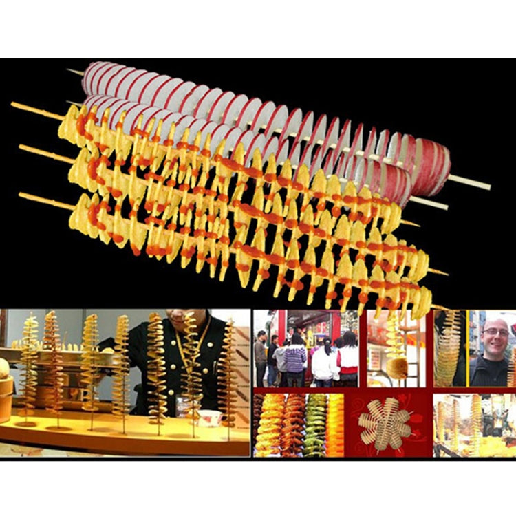Stainless Steel Manual Spiral Tornado Tower Hand Shake Potato Rotary Chips Twister Slicer Cutter, Hand Shake