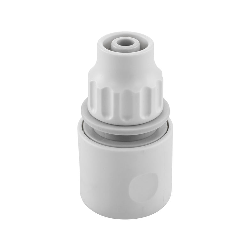 10mm Female Hose Connector, White/Grey