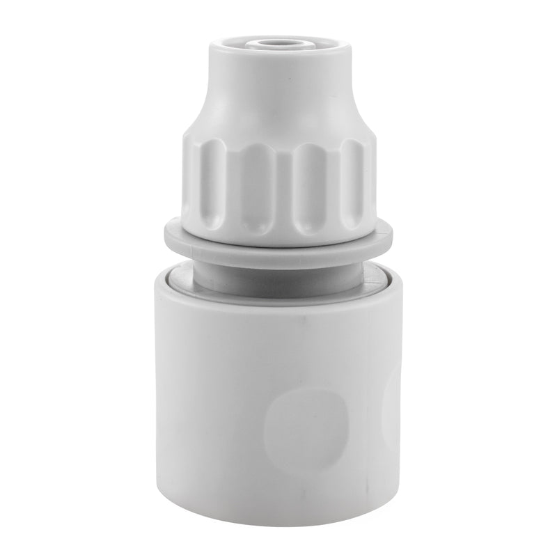 10mm Female Hose Connector, White/Grey