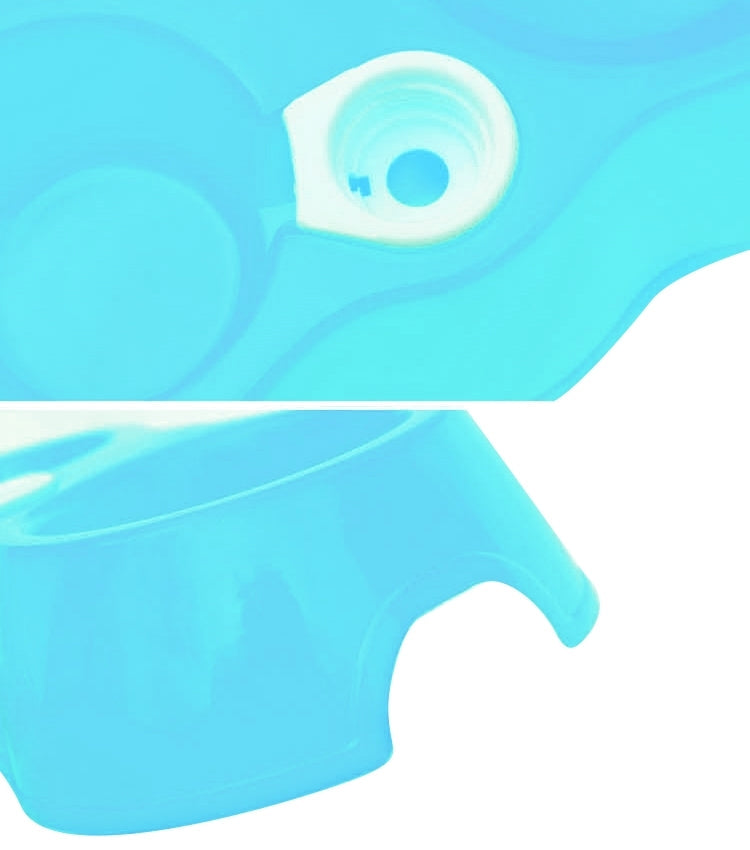 Dog Cat Food Dish + Drinking Water Double Bowls with Automatic Water Dispenser