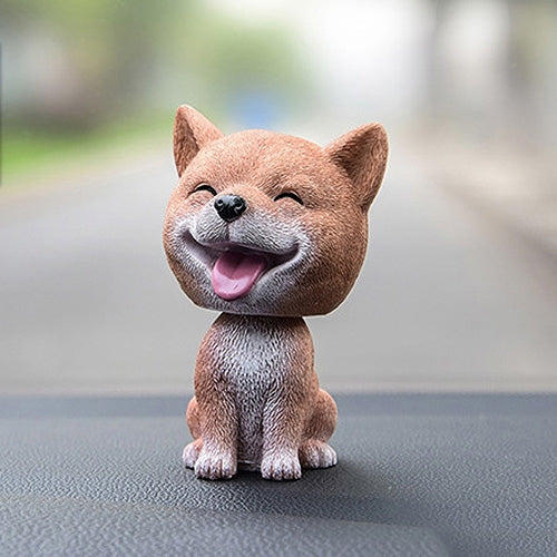 Shaking Head Dog Car Ornaments Resins Lovely Cartoon Dog New Year Gifts with Double-sided Adhesive Tape, Bulldog Cartoon Dog, Husky Dog Cartoon Dog, Corgi Dog Cartoon Dog, White Teddy Cartoon Dog, Brown Teddy Cartoon Dog, Yellow Teddy Cartoon Dog...