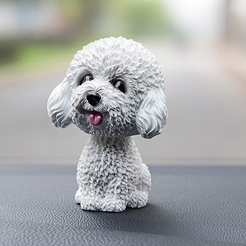 Shaking Head Dog Car Ornaments Resins Lovely Cartoon Dog New Year Gifts with Double-sided Adhesive Tape, Bulldog Cartoon Dog, Husky Dog Cartoon Dog, Corgi Dog Cartoon Dog, White Teddy Cartoon Dog, Brown Teddy Cartoon Dog, Yellow Teddy Cartoon Dog...