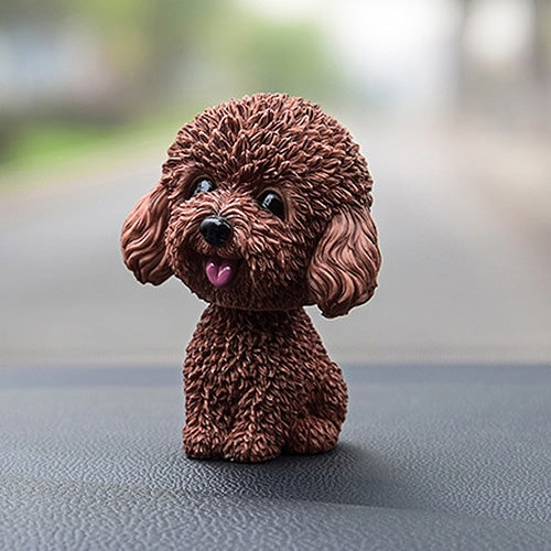 Shaking Head Dog Car Ornaments Resins Lovely Cartoon Dog New Year Gifts with Double-sided Adhesive Tape, Bulldog Cartoon Dog, Husky Dog Cartoon Dog, Corgi Dog Cartoon Dog, White Teddy Cartoon Dog, Brown Teddy Cartoon Dog, Yellow Teddy Cartoon Dog...