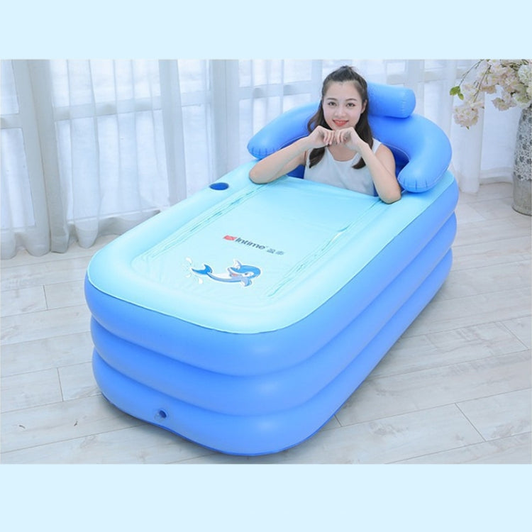 YT-038 Collapsible Sponge Bottom Inflatable Warm Bath Adult Bath Baby Swimming Pool with Charging Pump, Swimming Pool