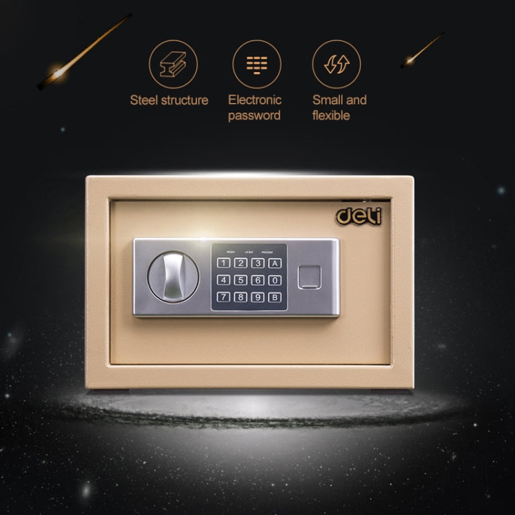 Deli Home Office Hotel Mini Electronic Security Lock Box Wall Cabinet Safety Box
