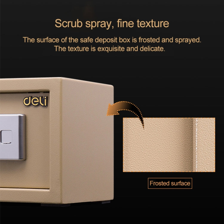 Deli Home Office Hotel Mini Electronic Security Lock Box Wall Cabinet Safety Box