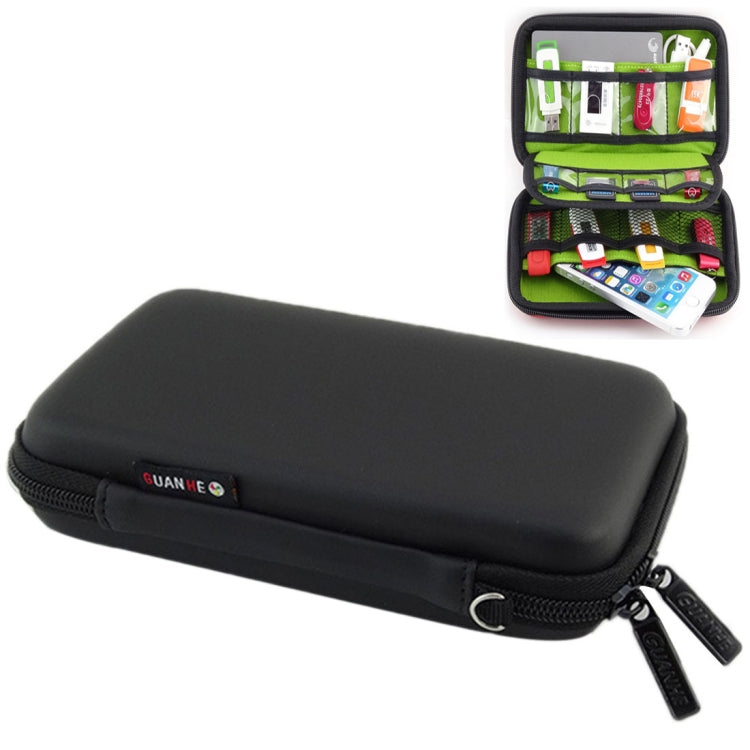 Portable Multi-function EVA Material Digital Device Travel Storage Bag for Phone / Power Bank / USB Disk / SD Disk / PSP Console, Internal Size: 16.5*9.5*3.8cm