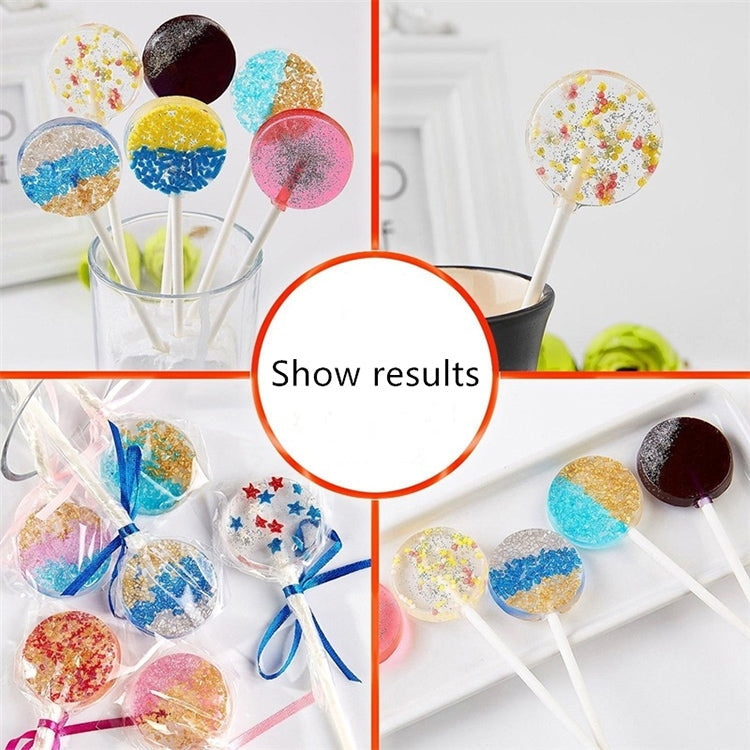 12-Capacity DIY Silicone Chocolate Molds(Lollipop Shape), Cow Shape, Lollipop Shape
