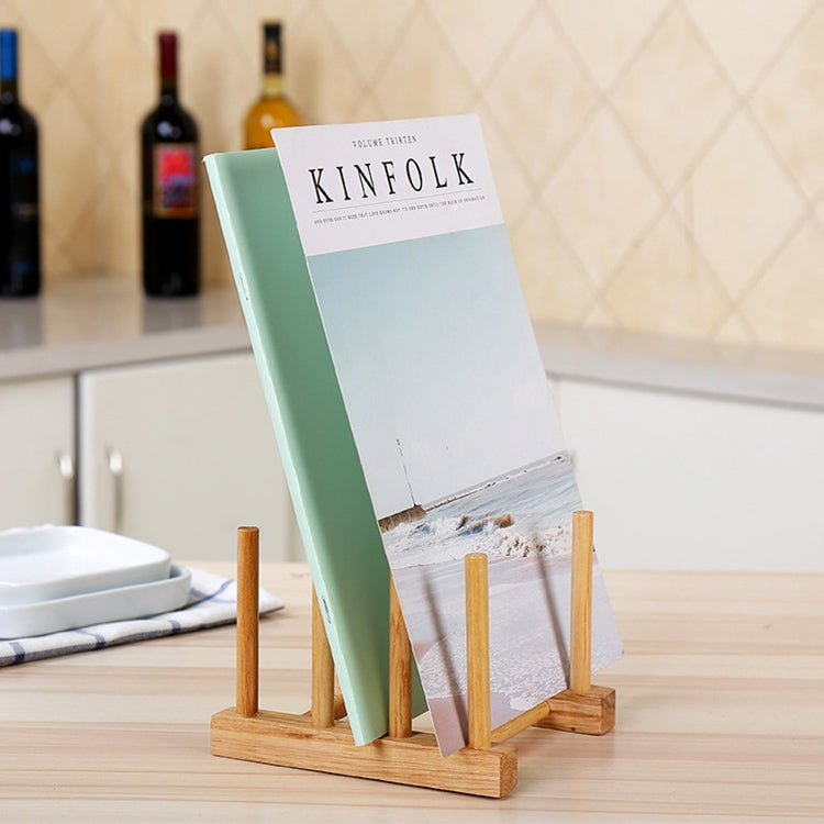 Solid Wood Dish Drip Rack Plate Holder, Size: 14x12x10cm, 3 Grid