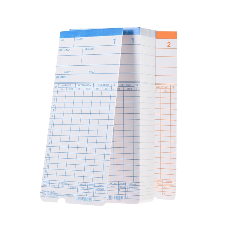 90 PCS Paper Time Card, Paper Time Card