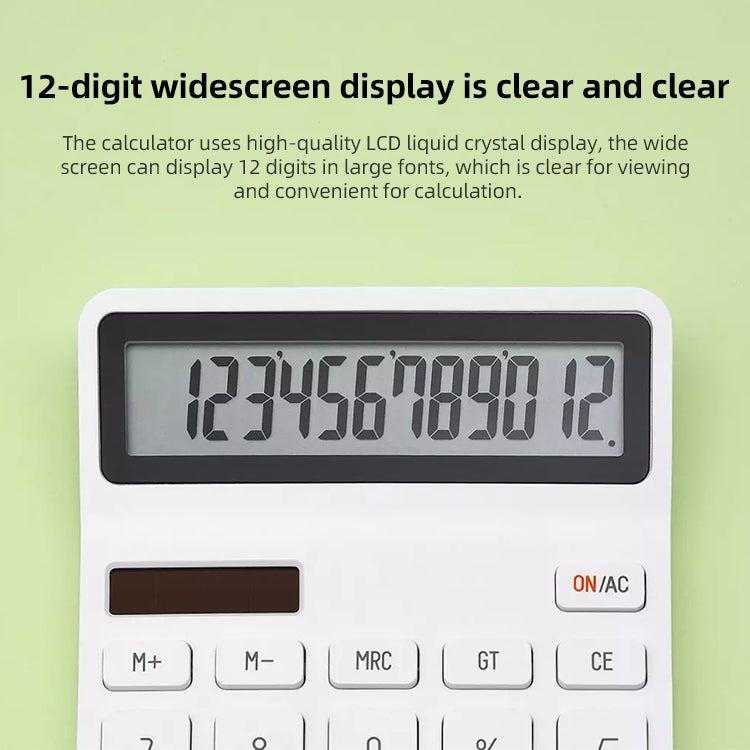Original Xiaomi Youpin LEMO Rice Calculator 12-bit LED Display ABS Material 6 Degree Angle, 12-bit Calculator