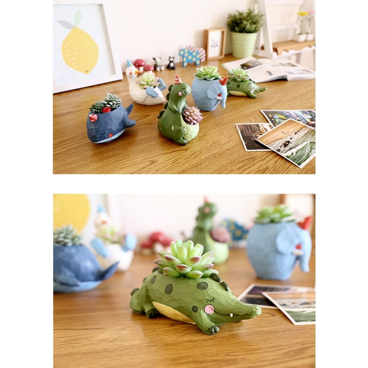 Lovely Home Garden Office Resin Cartoon Animal Shaped Plant Flower Pot Decoration Animal Flower Pots Planter, Animal Shaped