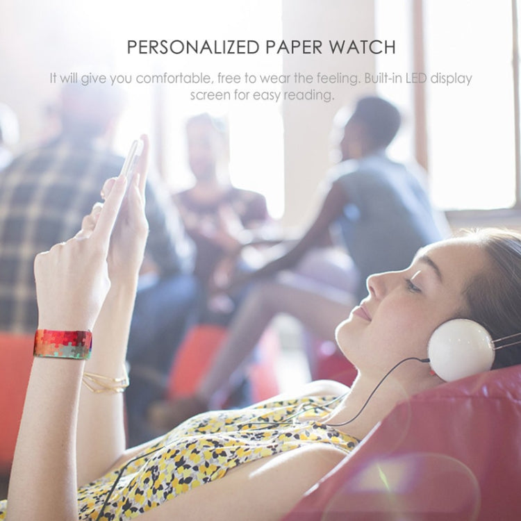Machine Armor Pattern Creative Fashion Waterproof Paper Watch Intelligent Paper Electronic Wristwatch, Machine Armor Pattern